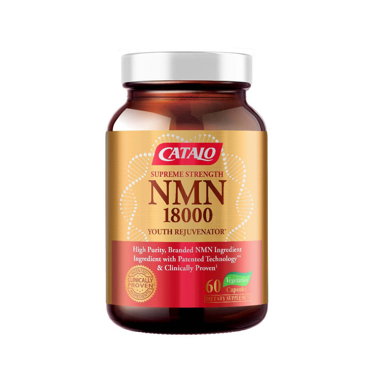 CATALO家得路極效NMN18000抗老60粒,含Uthever™ NMN及維他命C,逆齡抗老,提升活力,改善睡眠,增強免疫力,促進頭髮生長。